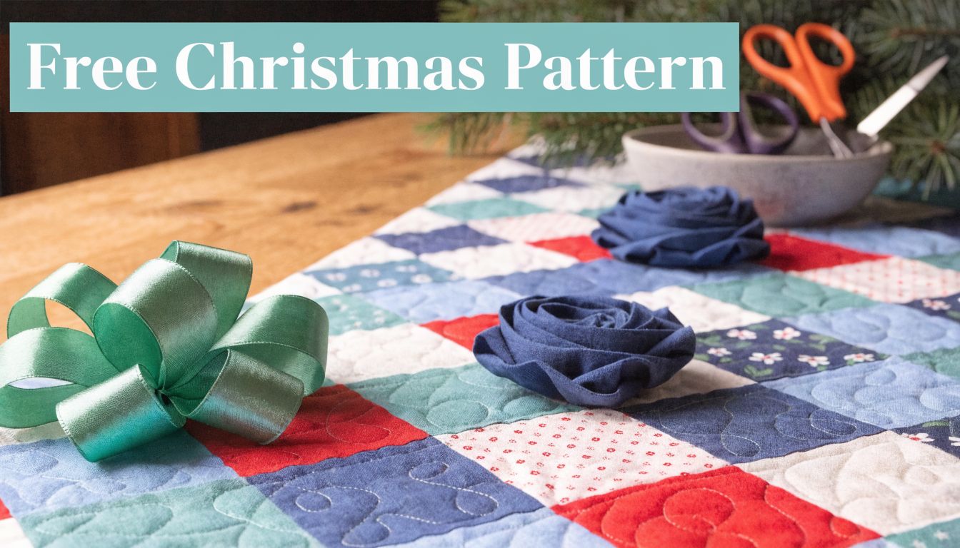 Free Pattern for Christmas Table Runner - On Pins & Needles Quilting Co.