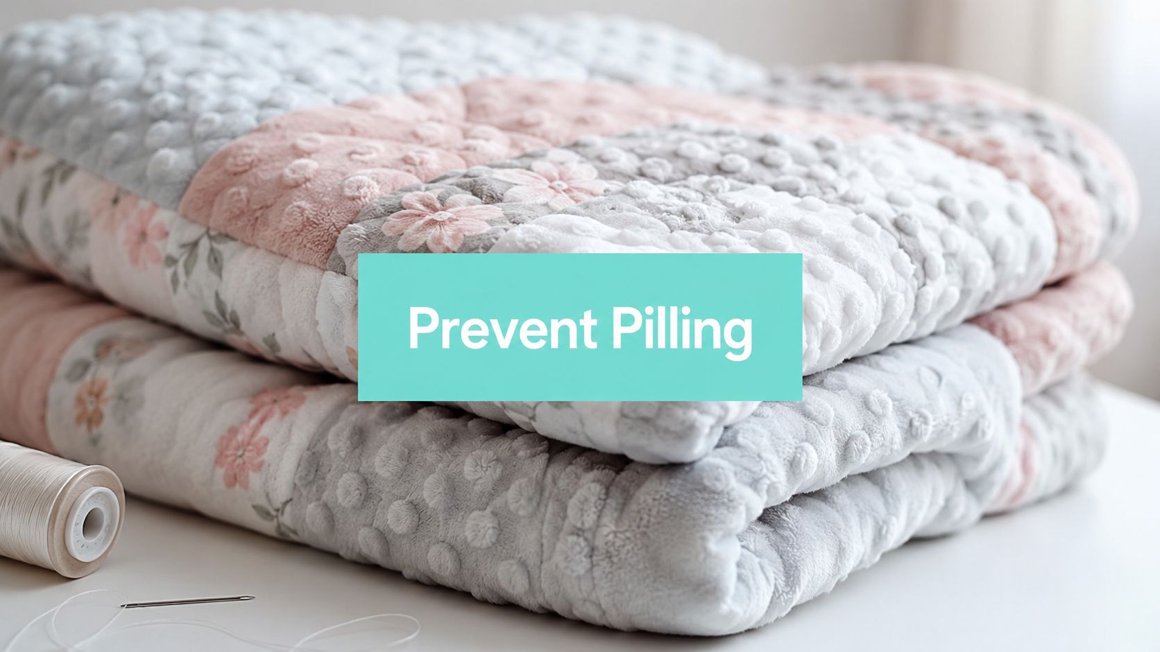 How to Prevent Fabric Pilling on Minky and Cuddle Quilts - On Pins & Needles Quilting Co.