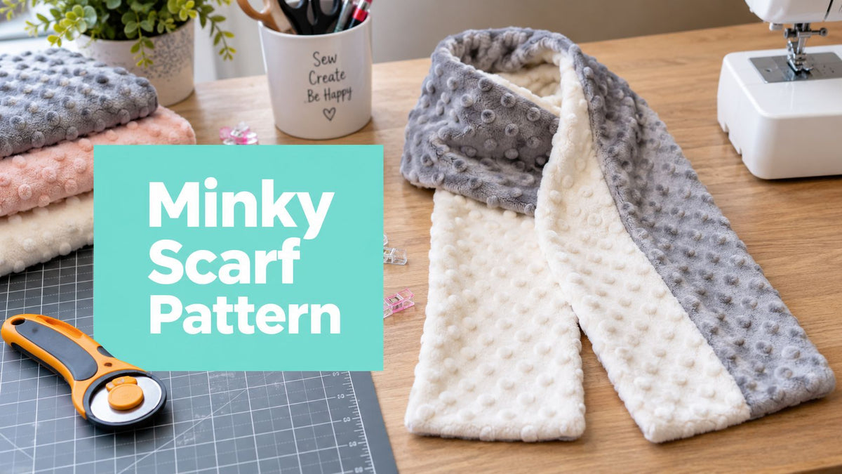 Minky Infinity Scarf Pattern Guide for Flawless Sewing - On Pins & Needles Quilting Co.