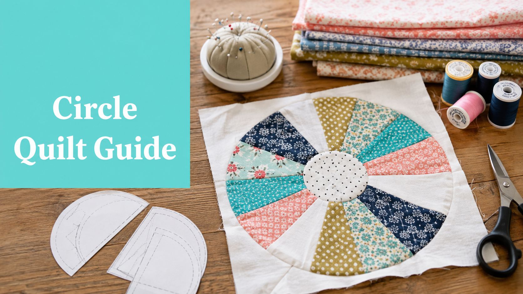 Quilt Pattern Circle: Curved Piecing and Appliqué Guide - On Pins & Needles Quilting Co.