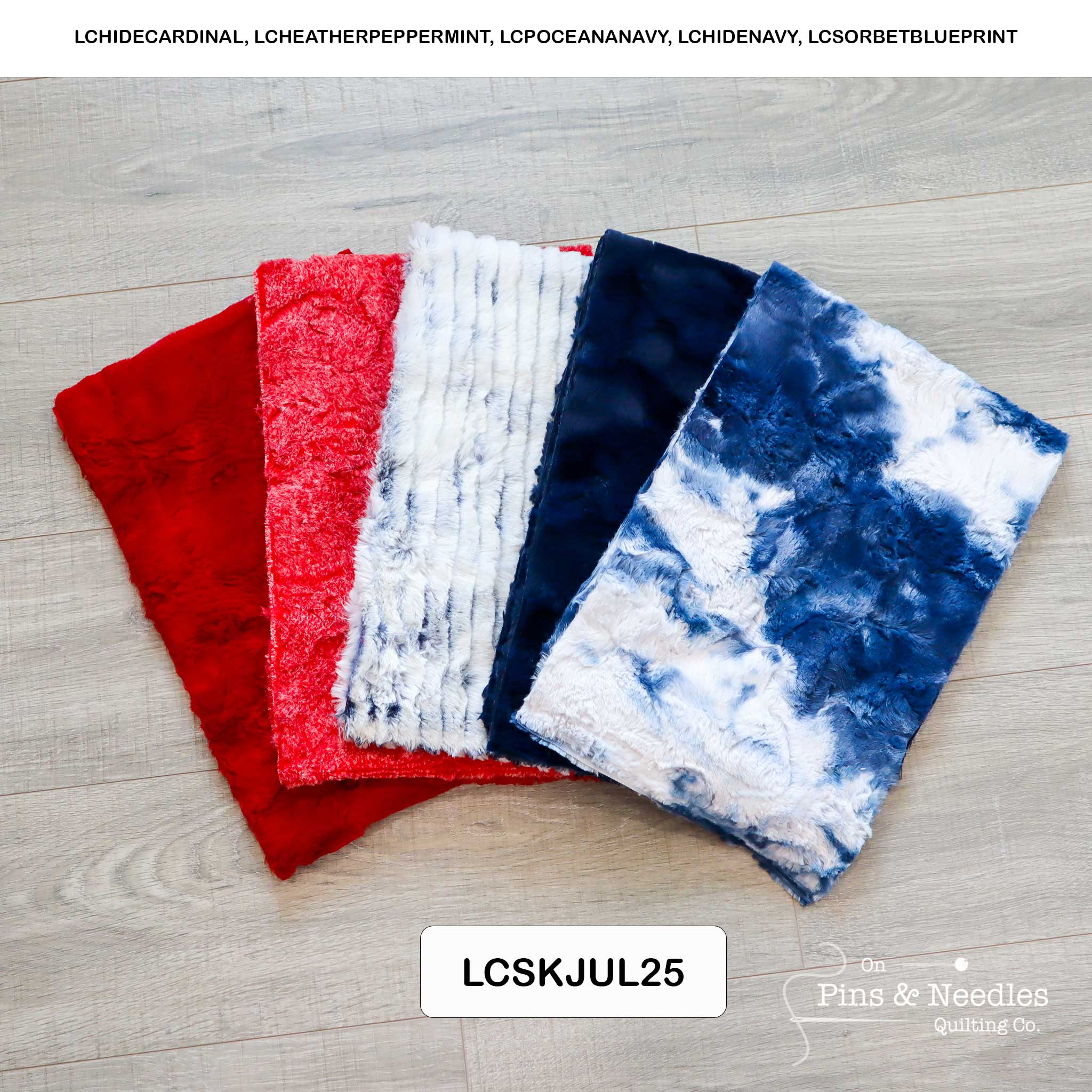 Monthly Bundle 5 Pack of 10" x 60" Luxe Cuddle Strips (July) - Shannon Fabrics