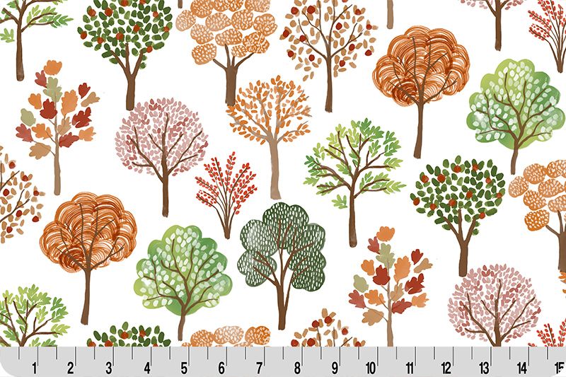 Shannon Fabrics Leafy Lane Digital Cuddle Autumn Minky Fabric