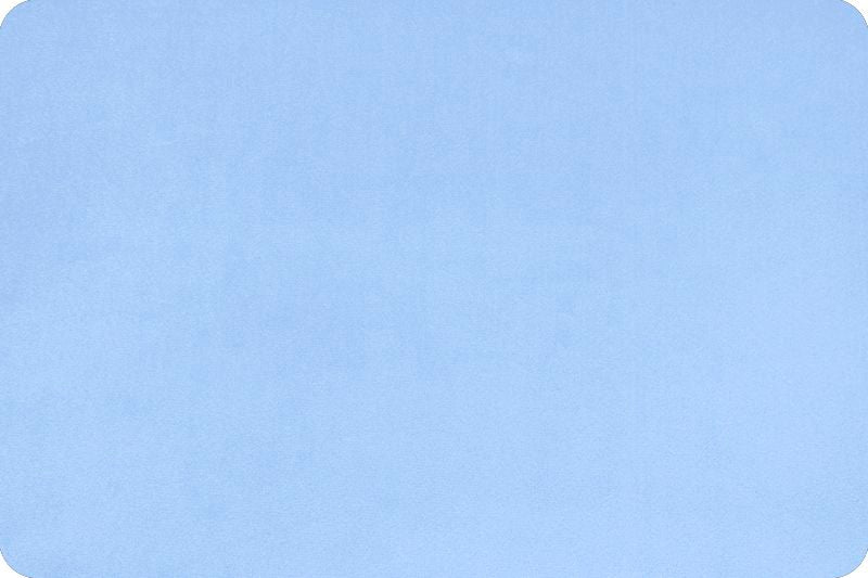 Shannon Fabrics Quilting Cuddle Solid Baby Blue 1.5mm 45" Wide Minky Fabric