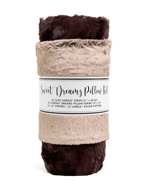 Shannon Fabrics Sweet Dreamz Pillow Kit Frosted Baby Seal Chocolate/Almond