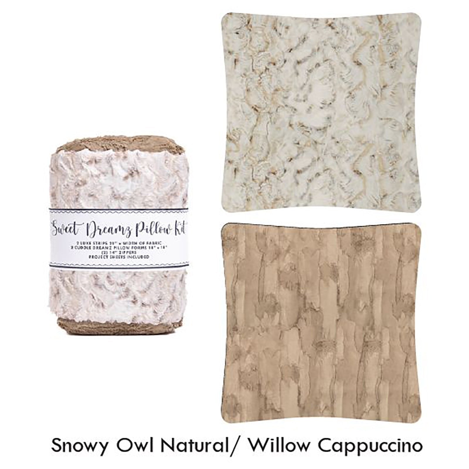 Shannon Fabrics Sweet Dreamz Pillow Kit Snowy Owl Natural