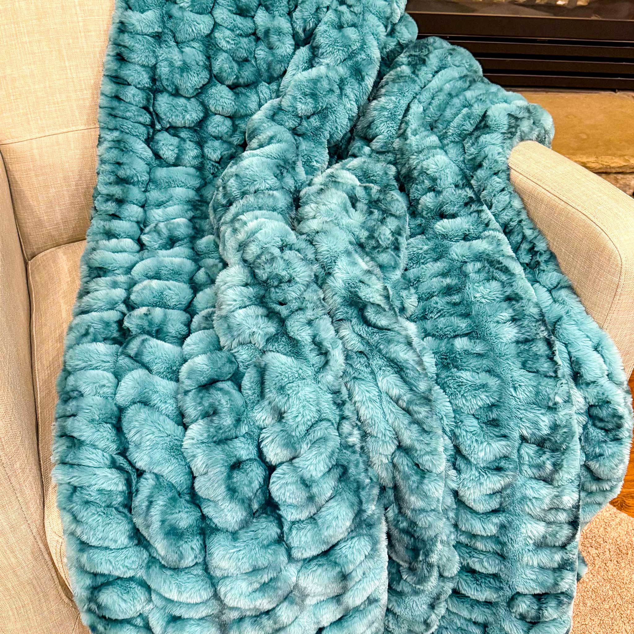 Minky Cuddle Blanket Luxe Milan Enzo Jade Minky Blanket - On Pins & Needles Quilting Co.