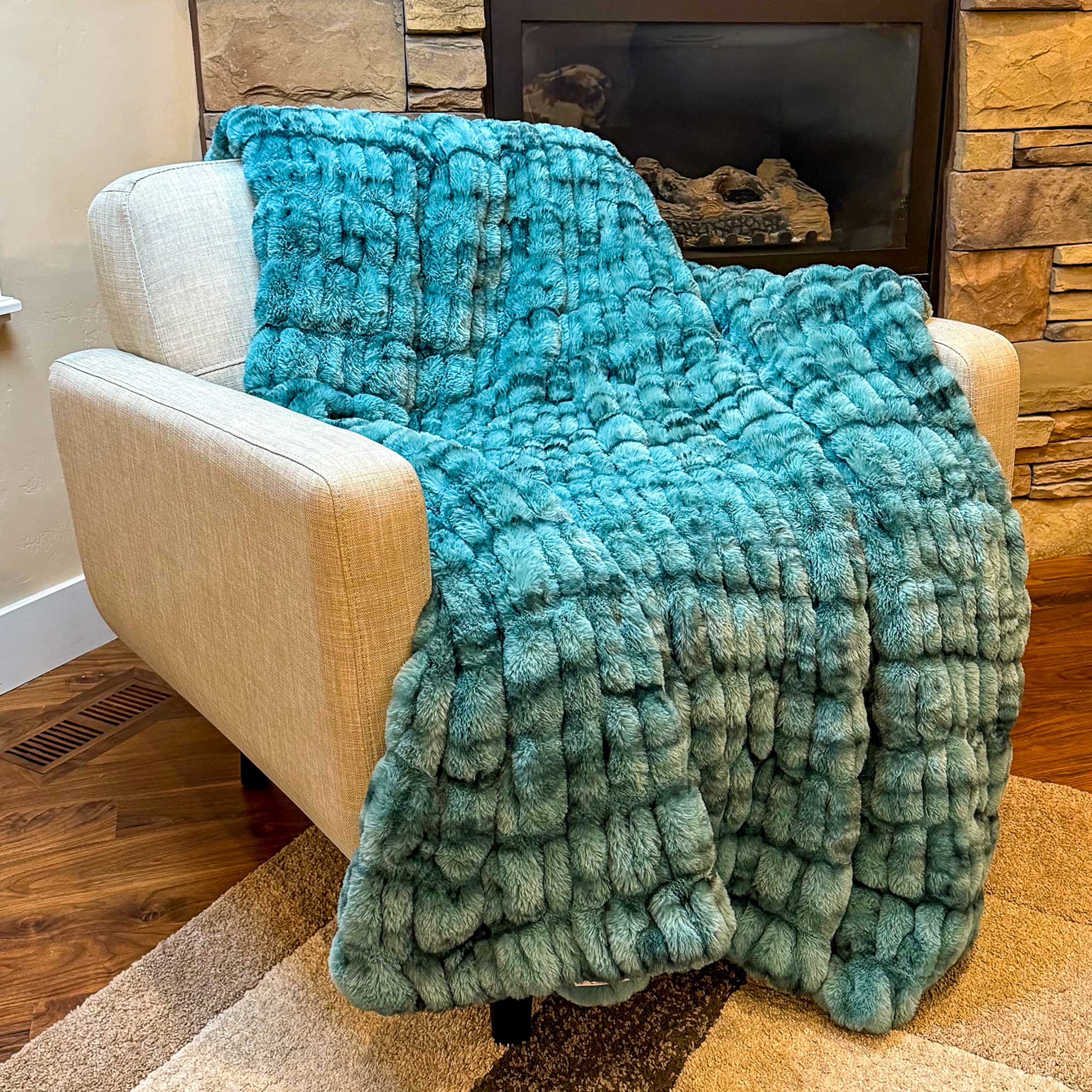 Minky Cuddle Blanket Luxe Milan Enzo Jade Minky Blanket - On Pins & Needles Quilting Co.