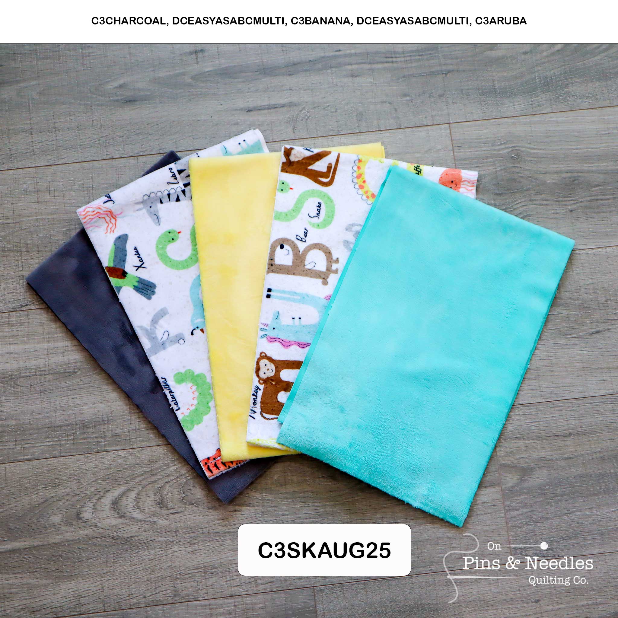Monthly Bundle 5 Pack of 10" x 60" Cuddle Strips (August) - Shannon Fabrics - On Pins & Needles Quilting Co.