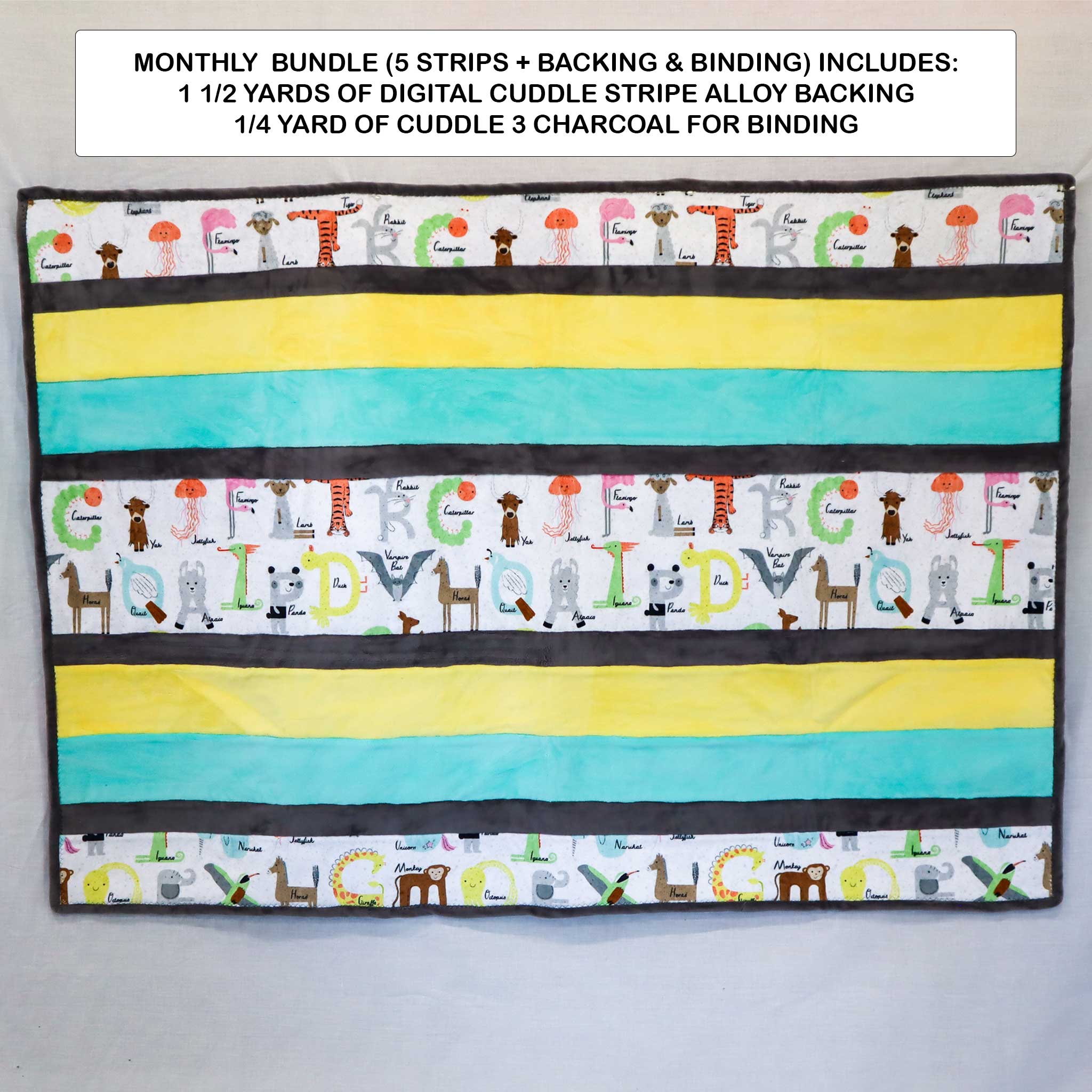 Monthly Bundle 5 Pack of 10" x 60" Cuddle Strips (August) - Shannon Fabrics - On Pins & Needles Quilting Co.
