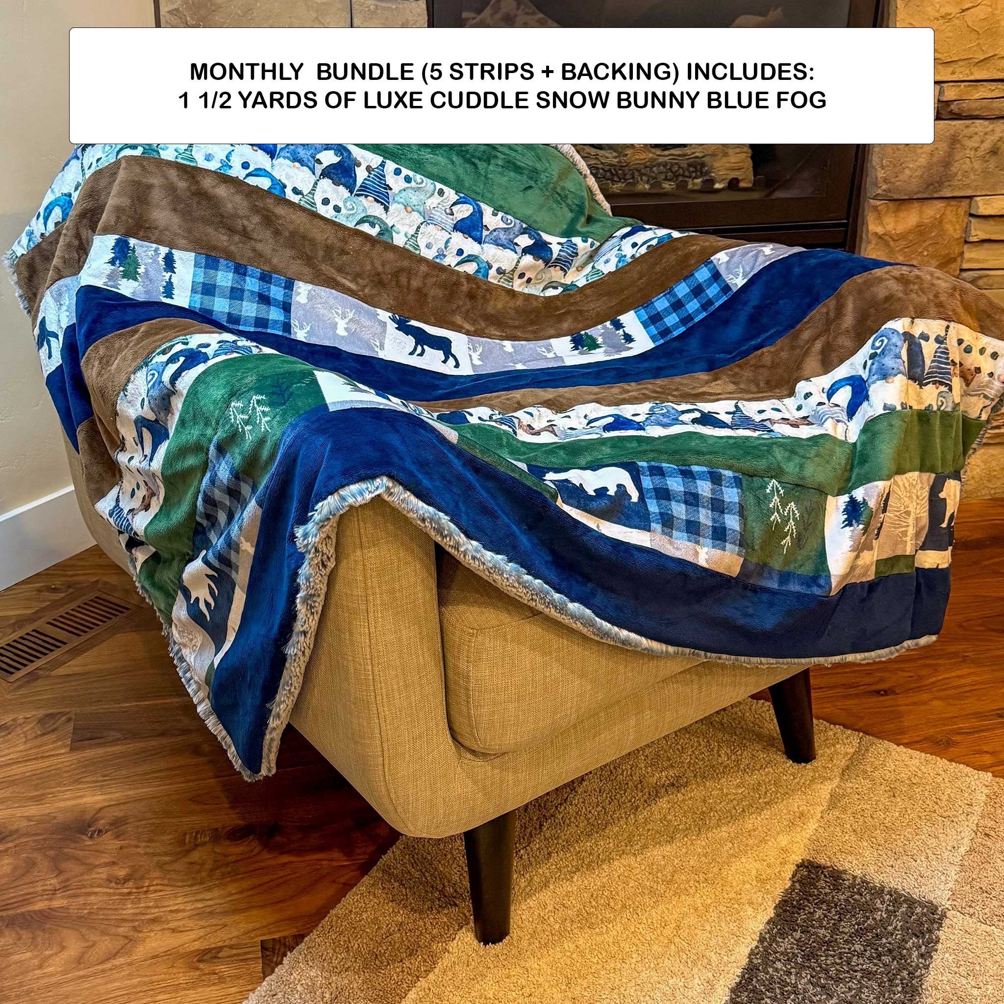 Monthly Bundle 5 Pack of 10" x 60" Cuddle Strips (December) - Shannon Fabrics - On Pins & Needles Quilting Co.