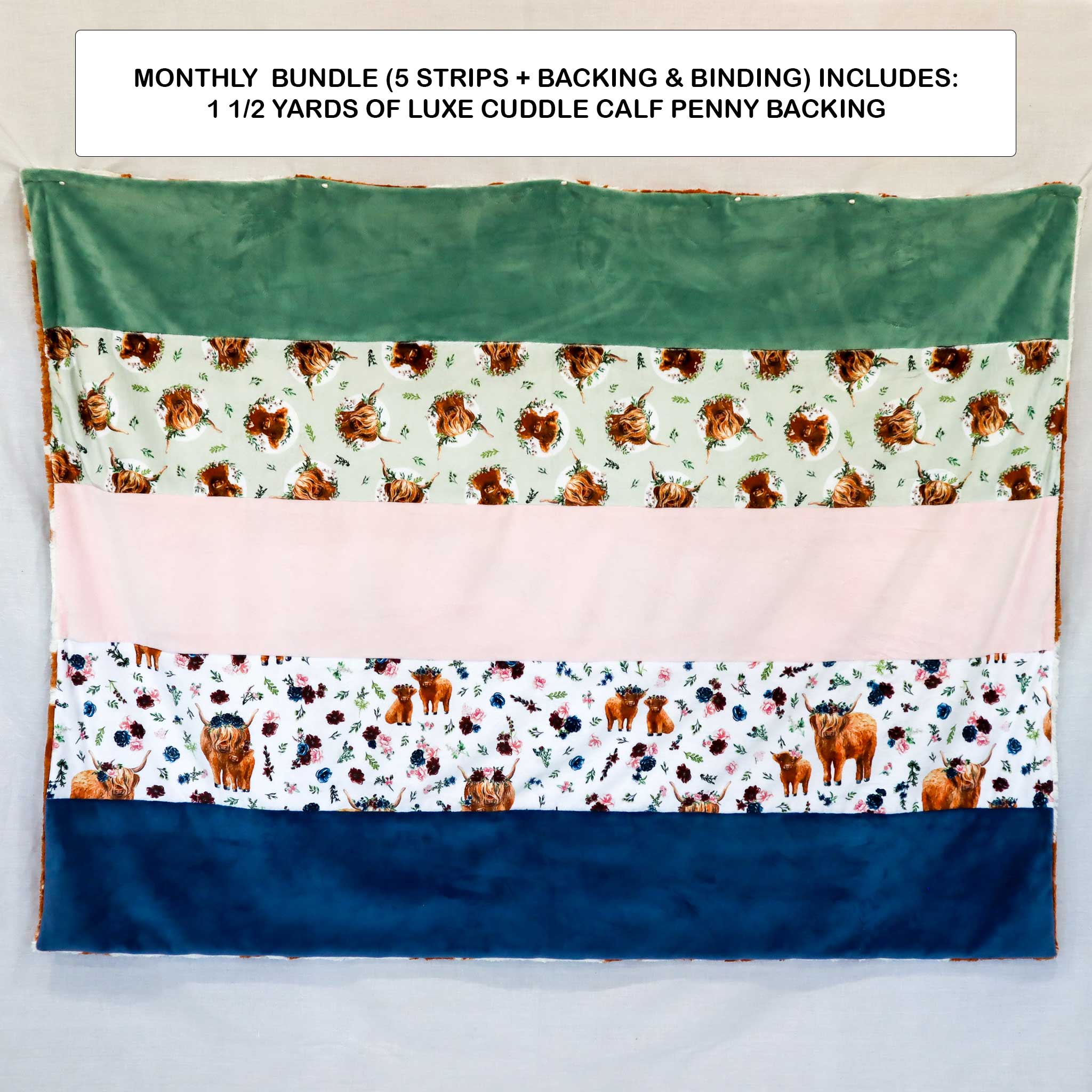 Monthly Bundle 5 Pack of 10" x 60" Cuddle Strips (September) - Shannon Fabrics - On Pins & Needles Quilting Co.