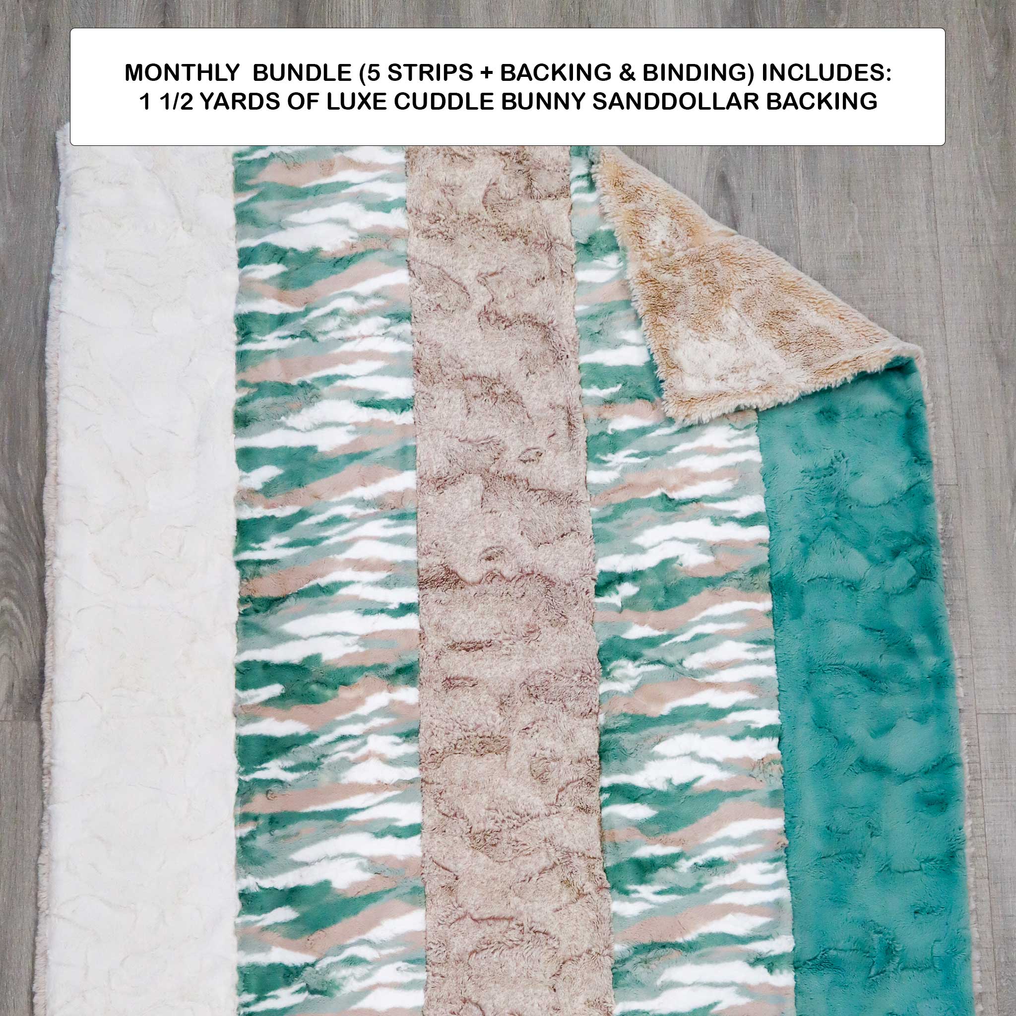 Monthly Bundle 5 Pack of 10" x 60" Luxe Cuddle Strips (August) - Shannon Fabrics - On Pins & Needles Quilting Co.
