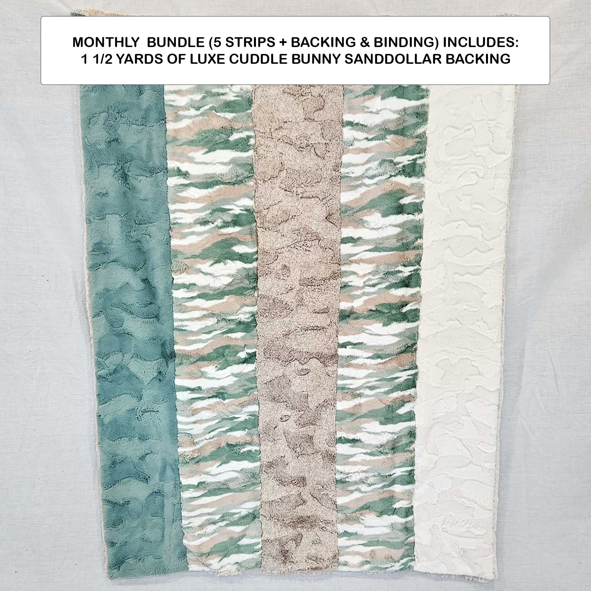 Monthly Bundle 5 Pack of 10" x 60" Luxe Cuddle Strips (August) - Shannon Fabrics - On Pins & Needles Quilting Co.