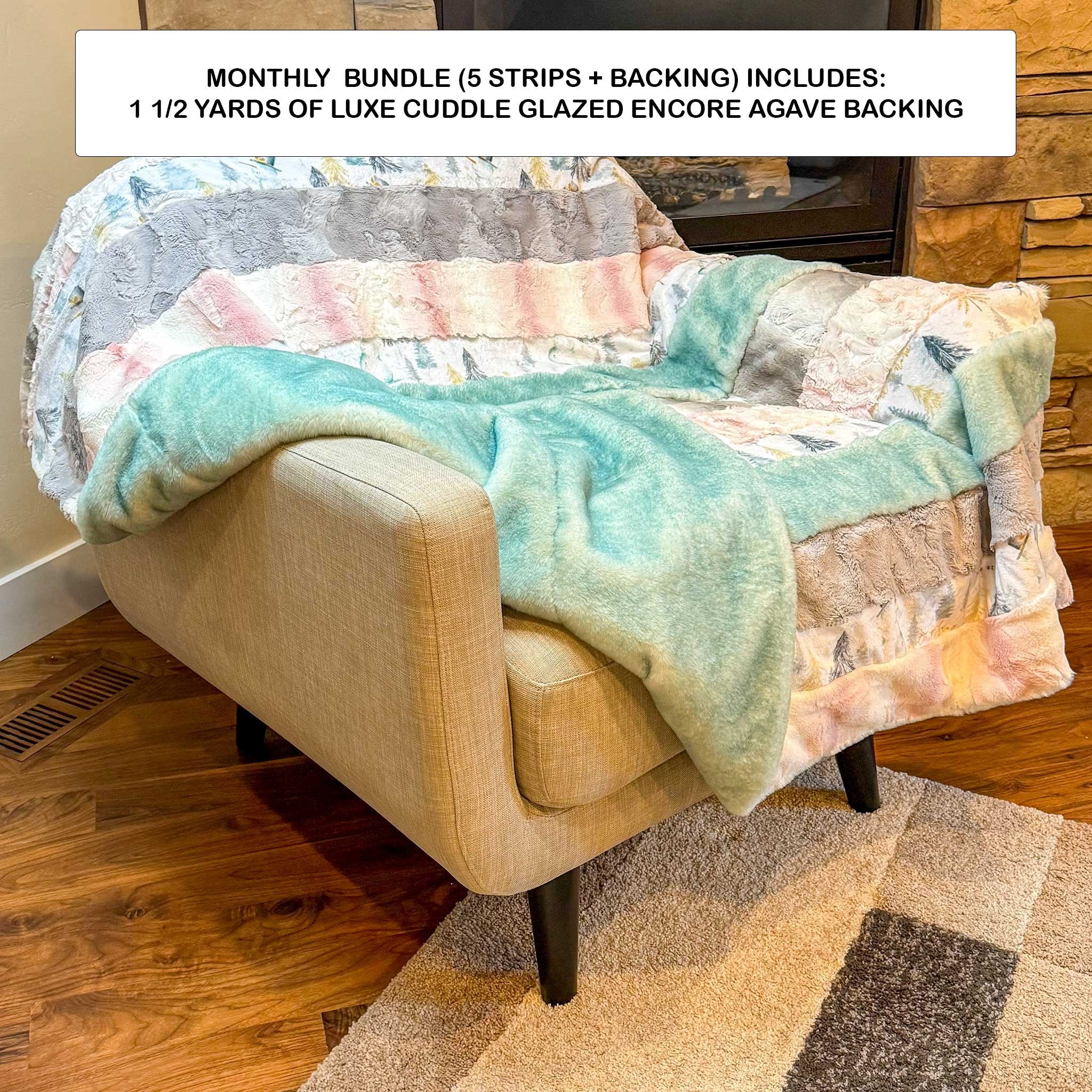 Monthly Bundle 5 Pack of 10" x 60" Luxe Cuddle Strips (December) - Shannon Fabrics - On Pins & Needles Quilting Co.