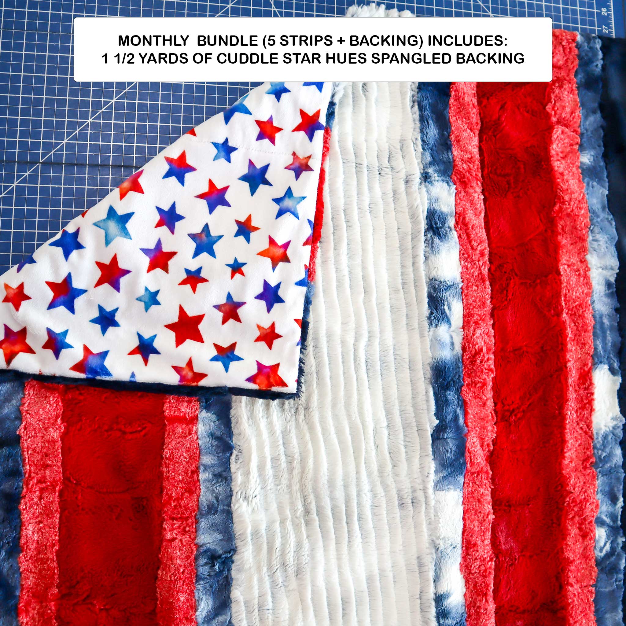 Monthly Bundle 5 Pack of 10" x 60" Luxe Cuddle Strips (July) - Shannon Fabrics - On Pins & Needles Quilting Co.