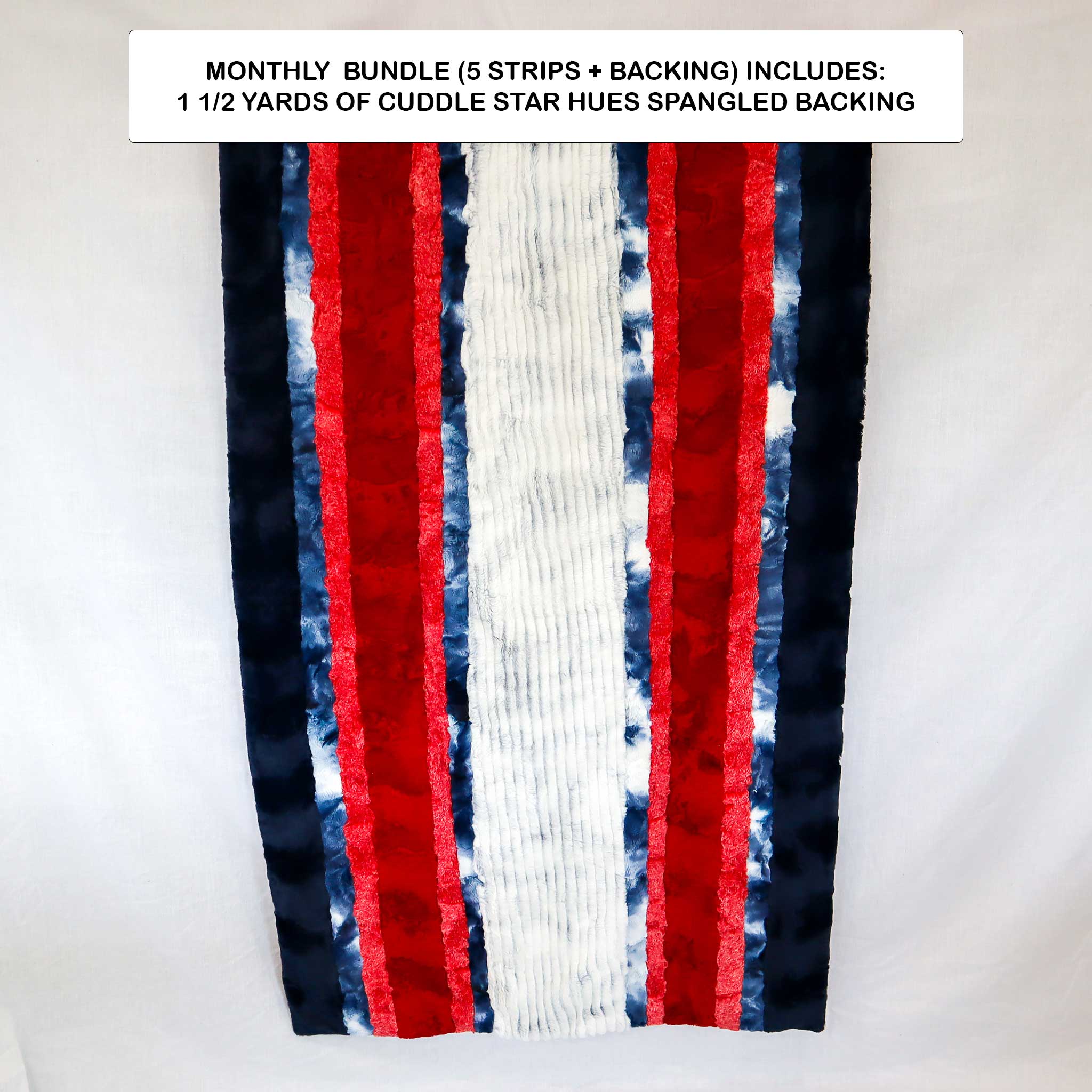 Monthly Bundle 5 Pack of 10" x 60" Luxe Cuddle Strips (July) - Shannon Fabrics - On Pins & Needles Quilting Co.