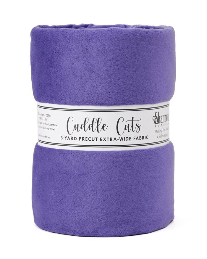 Shannon Fabrics 3 Yard Cuddle Cut Extra - Wide Amethyst Minky Fabric (110"x108") - On Pins & Needles Quilting Co.