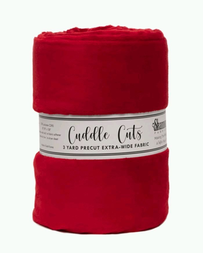 Shannon Fabrics 3 Yard Cuddle Cut Extra - Wide Cardinal Minky Fabric (110"x108") - On Pins & Needles Quilting Co.