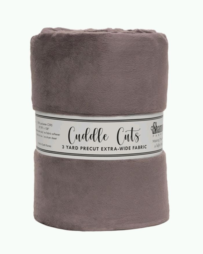 Shannon Fabrics 3 Yard Cuddle Cut Extra - Wide Charcoal Minky Fabric (110"x108") - On Pins & Needles Quilting Co.