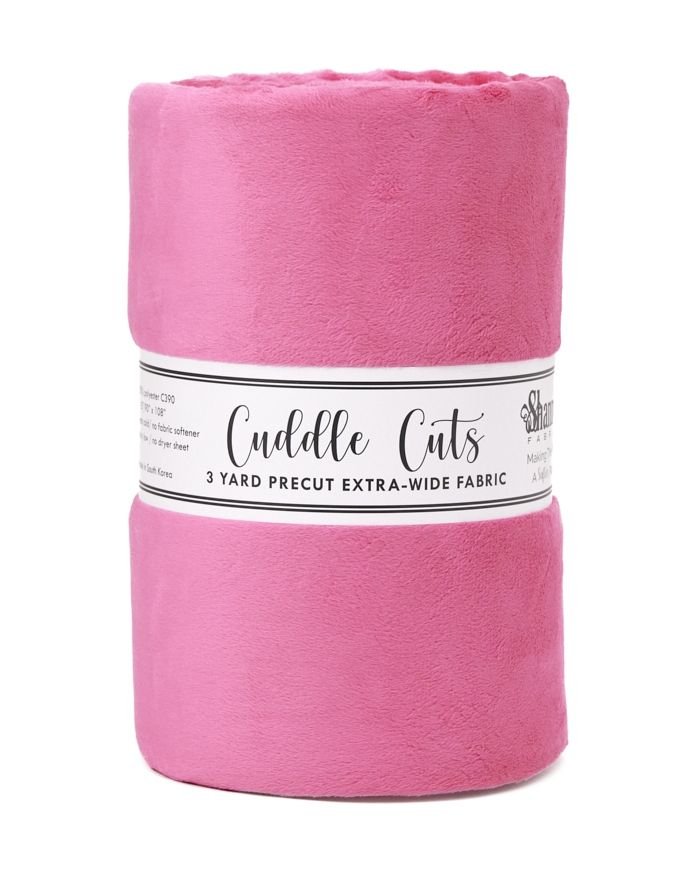 Shannon Fabrics 3 Yard Cuddle Cut Extra - Wide Fuchsia Minky Fabric (110"x108") - On Pins & Needles Quilting Co.