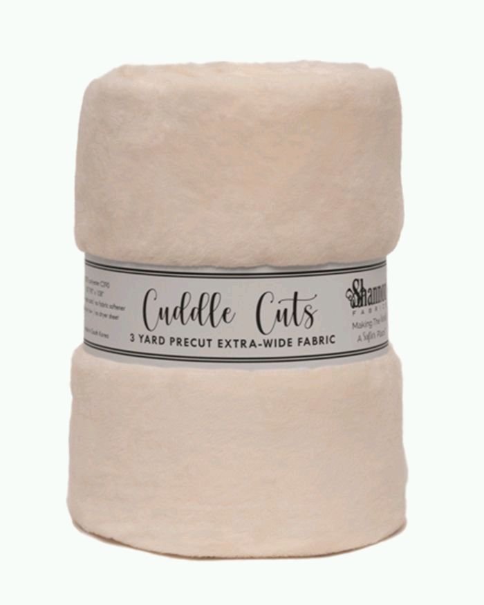 Shannon Fabrics 3 Yard Cuddle Cut Extra - Wide Ivory Minky Fabric (110"x108") - On Pins & Needles Quilting Co.