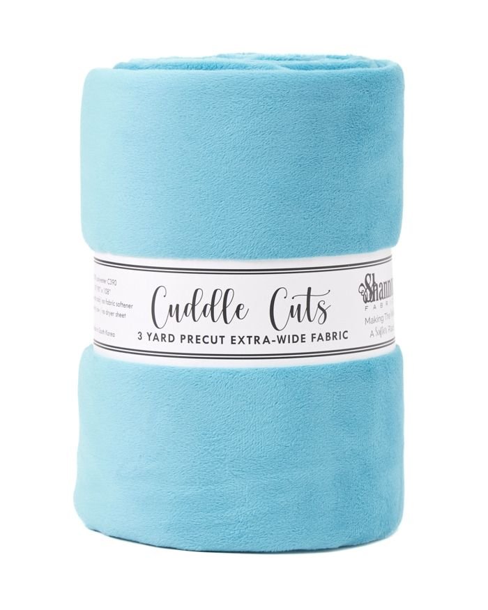 Shannon Fabrics 3 Yard Cuddle Cut Extra - Wide Teal Minky Fabric (110"x108") - On Pins & Needles Quilting Co.