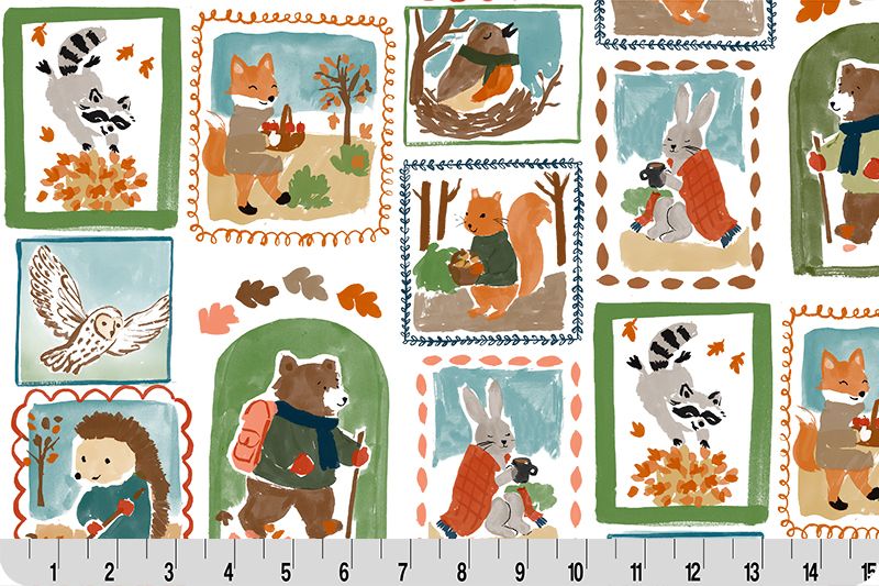 Shannon Fabrics Acorn Woods Digital Cuddle Multi Minky Fabric - On Pins & Needles Quilting Co.