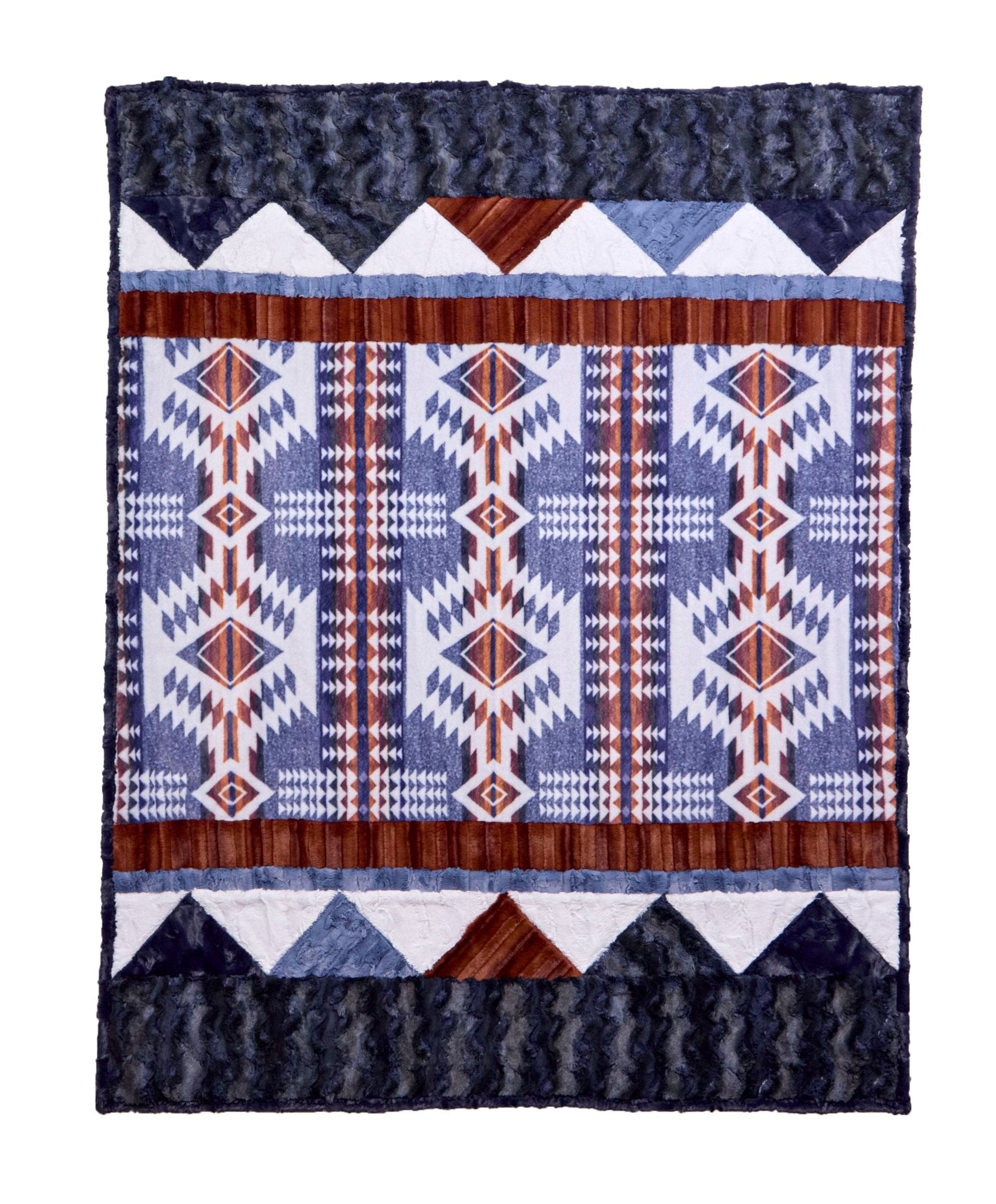 Shannon Fabrics Borderline Crossroads Cuddle Minky Blanket Kit 58"x73" - On Pins & Needles Quilting Co.