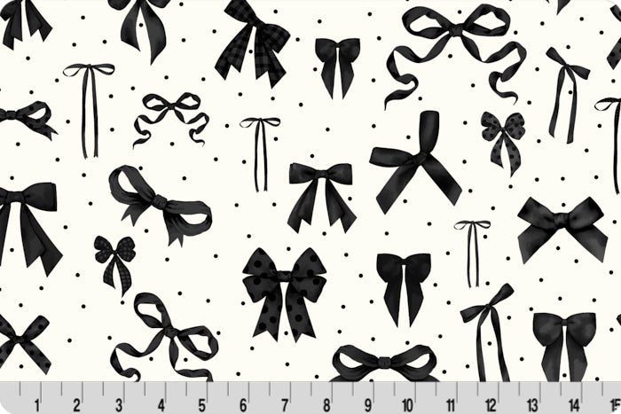 Shannon Fabrics Bowtique Digital Cuddle Black Minky Fabric - On Pins & Needles Quilting Co.