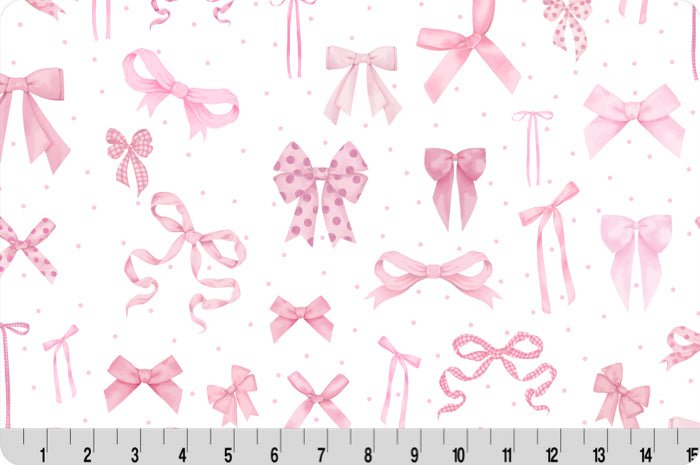 Shannon Fabrics Bowtique Digital Cuddle Pink Minky Fabric - On Pins & Needles Quilting Co.