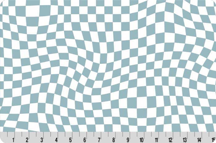 Shannon Fabrics Checkmate Digital Cuddle Raindrop Minky Fabric - On Pins & Needles Quilting Co.