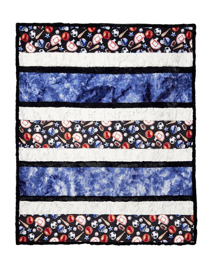 Shannon Fabrics Crazy 8 First Pick Cuddle Minky Blanket Kit 58"x68" - On Pins & Needles Quilting Co.