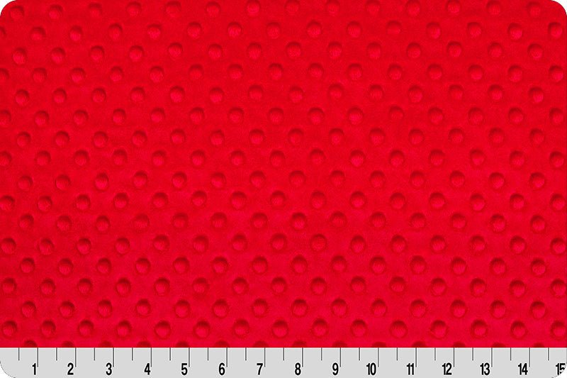 Shannon Fabrics Cuddle Dimple Red Minky Fabric - On Pins & Needles Quilting Co.