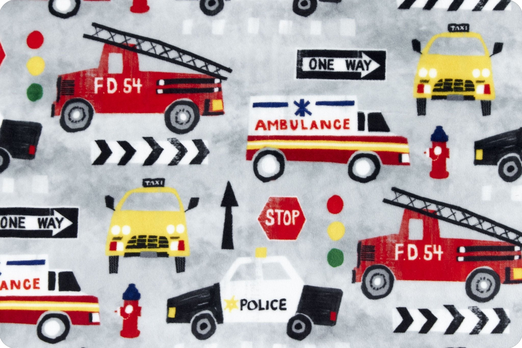 Shannon Fabrics Digital Cuddle 1st Responders Multi Minky Fabric - On Pins & Needles Quilting Co.