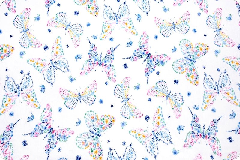 Shannon Fabrics Digital Cuddle Mariposa Snow Minky Fabric - On Pins & Needles Quilting Co.