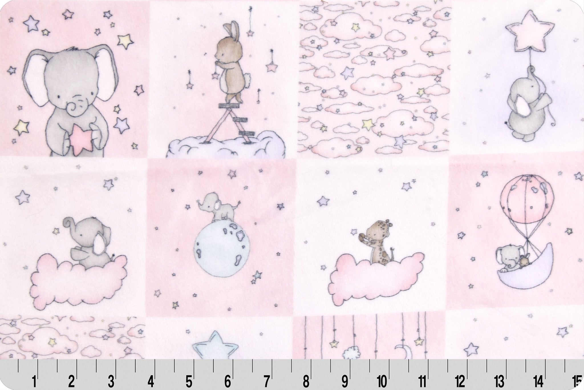 Shannon Fabrics Digital Cuddle Sweet Melody Design Sweet Dreams Pink Minky Fabric - On Pins & Needles Quilting Co.