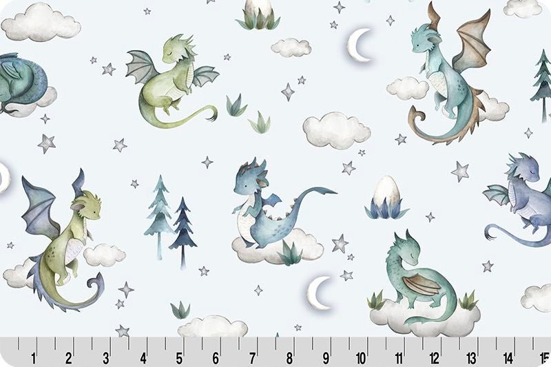 Shannon Fabrics Dragon Dreams Digital Cuddle Multi Minky Fabric - On Pins & Needles Quilting Co.