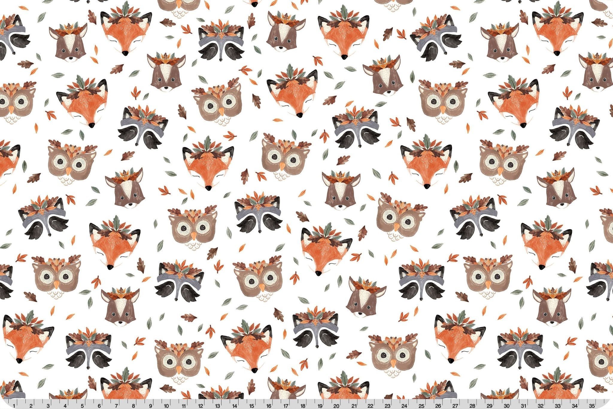 Shannon Fabrics Leaf Me Be Digital Cuddle Multi Minky Fabric - On Pins & Needles Quilting Co.