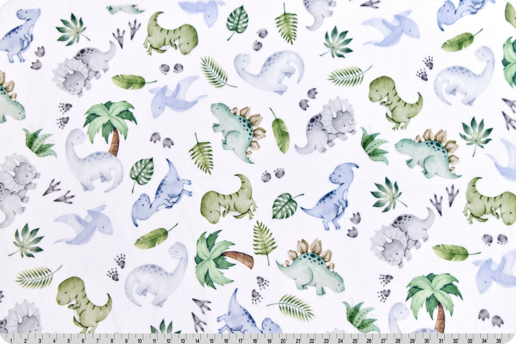 Shannon Fabrics Lil Dinos Digital Cuddle Ivy Minky Fabric - On Pins & Needles Quilting Co.