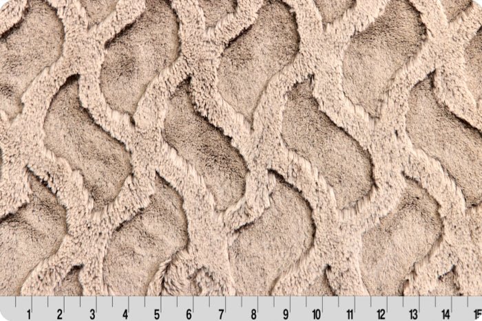 Shannon Fabrics Luxe Cuddle Bunny Bailey Chocolate/Almond Minky Fabric - On Pins & Needles Quilting Co.