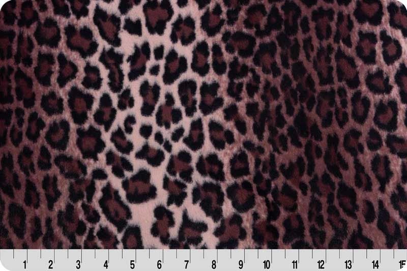 Shannon Fabrics Luxe Cuddle Bunny Leo Black Cherry Minky Fabric - On Pins & Needles Quilting Co.