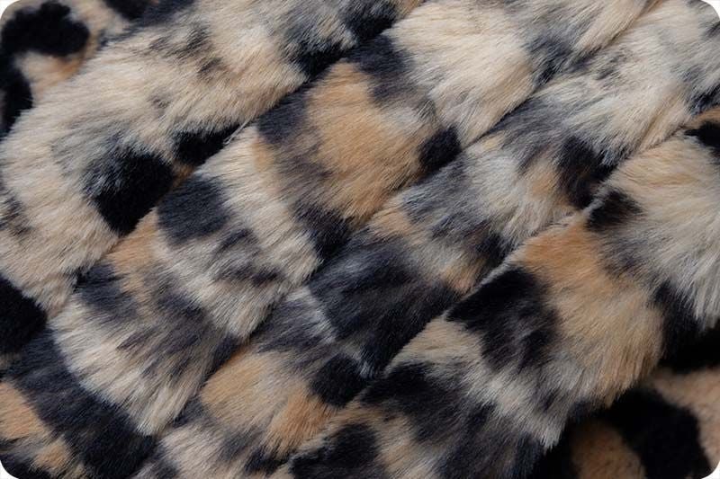 Shannon Fabrics Luxe Cuddle Bunny Leo Black Minky Fabric - On Pins & Needles Quilting Co.