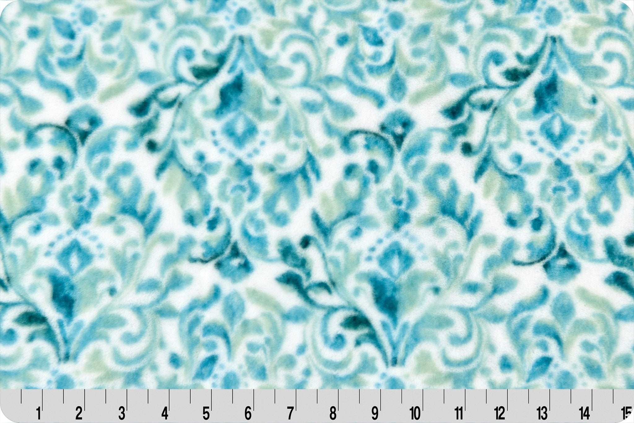 Shannon Fabrics Luxe Cuddle Damask Spearmint Minky Fabric - On Pins & Needles Quilting Co.