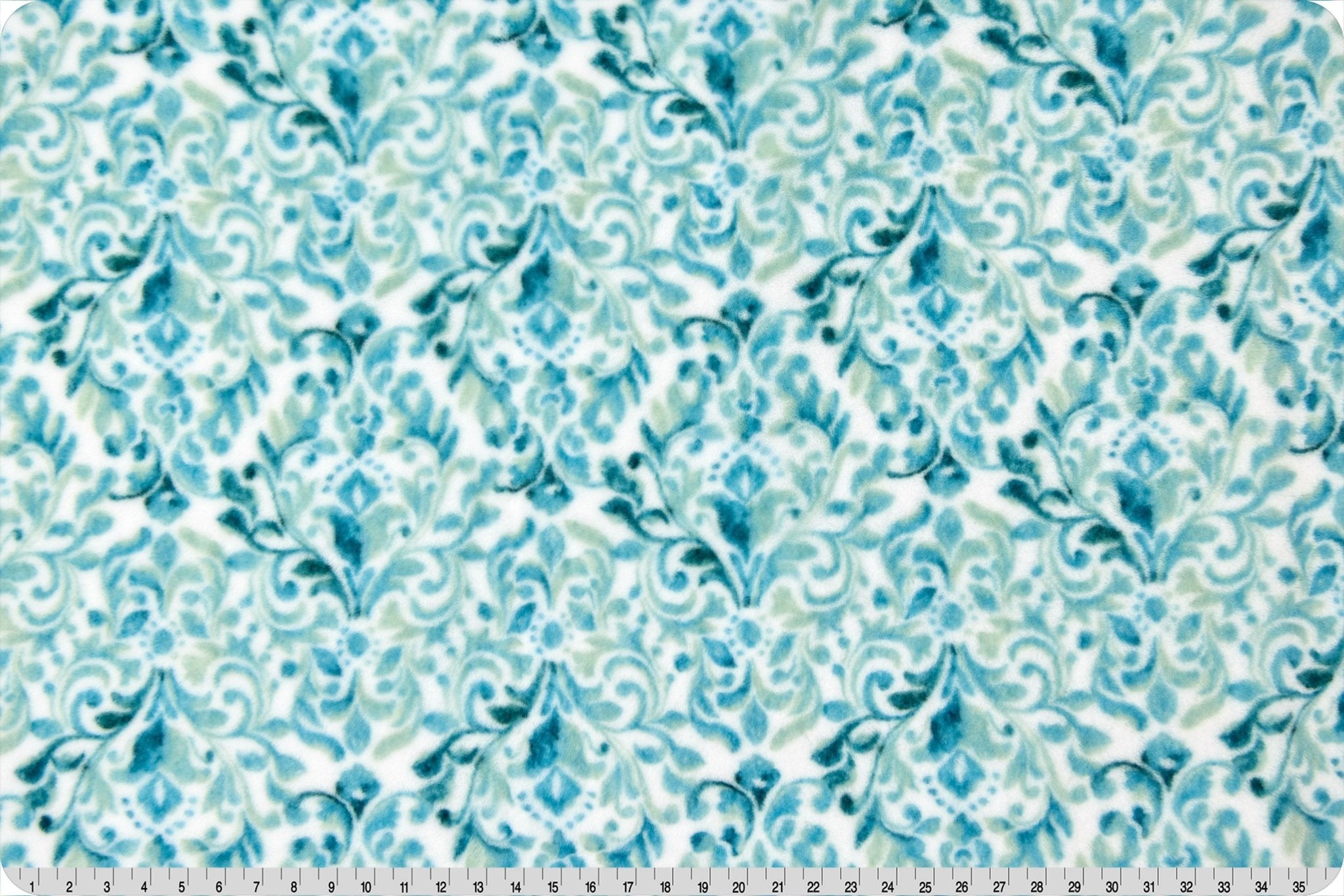 Shannon Fabrics Luxe Cuddle Damask Spearmint Minky Fabric - On Pins & Needles Quilting Co.