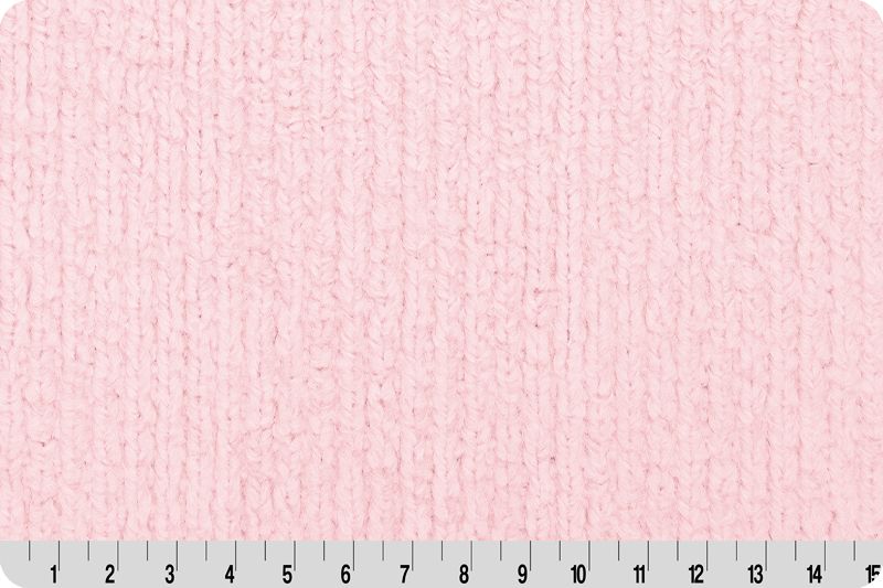Shannon Fabrics Luxe Cuddle Weave Ice Pink Minky Fabric - On Pins & Needles Quilting Co.