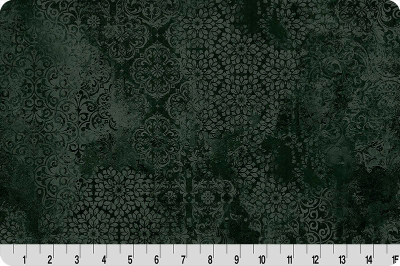 Shannon Fabrics Quilting Cuddle Barely Basics Stone Wash Forest 1.5mm 44" Wide Minky Fabric