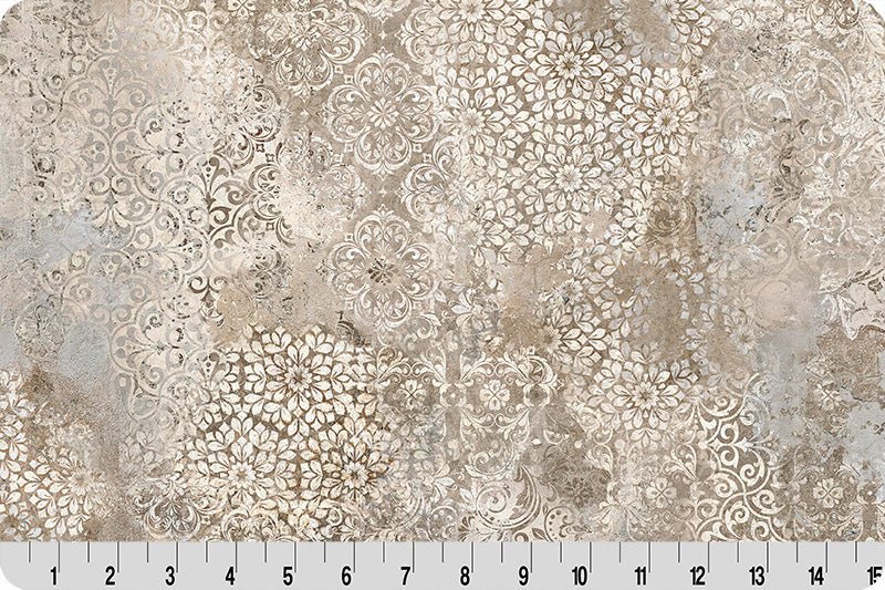 Shannon Fabrics Quilting Cuddle Barely Basics Stone Wash Sand 1.5mm 44" Wide Minky Fabric