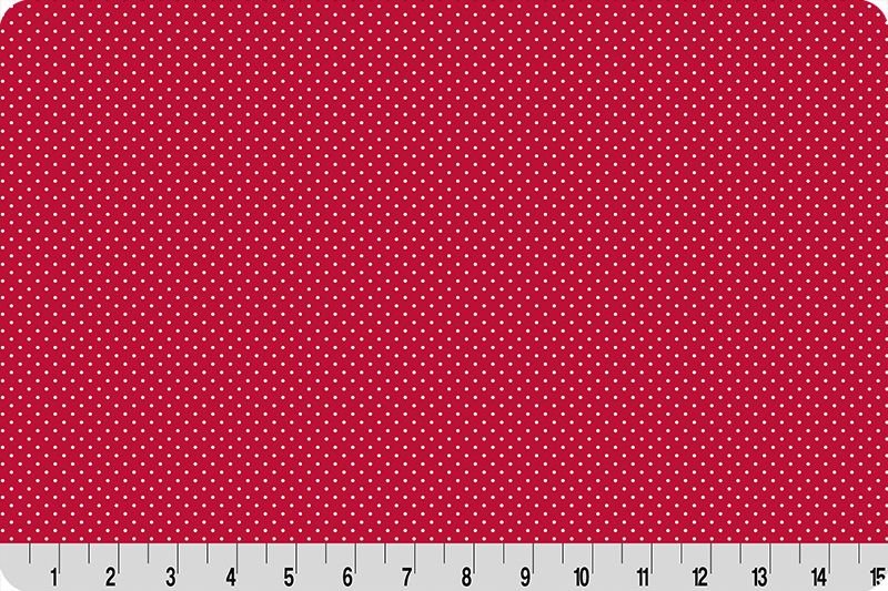 Shannon Fabrics Quilting Cuddle Cottage Rose Lane Bitty Dot Candy Apple 1.5mm 44" Wide Minky Fabric - On Pins & Needles Quilting Co.