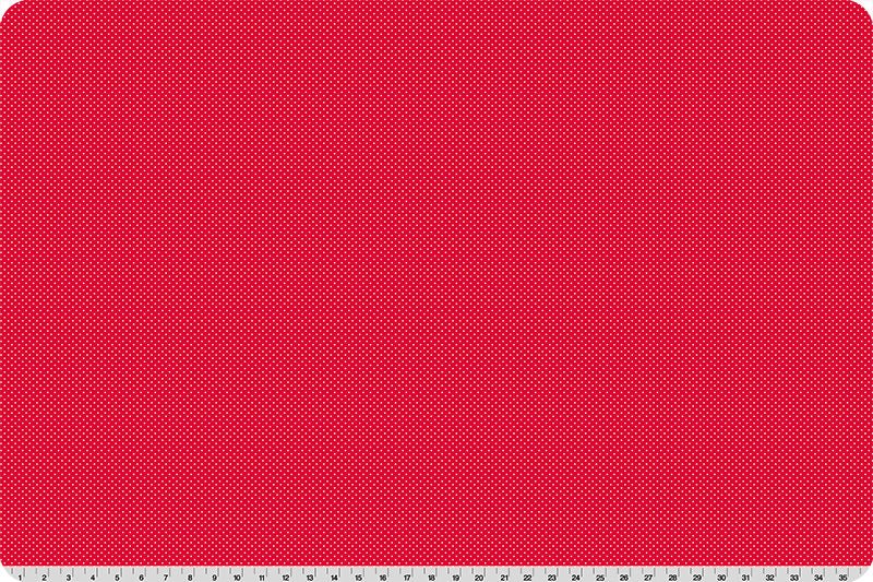 Shannon Fabrics Quilting Cuddle Cottage Rose Lane Bitty Dot Candy Apple 1.5mm 44" Wide Minky Fabric - On Pins & Needles Quilting Co.