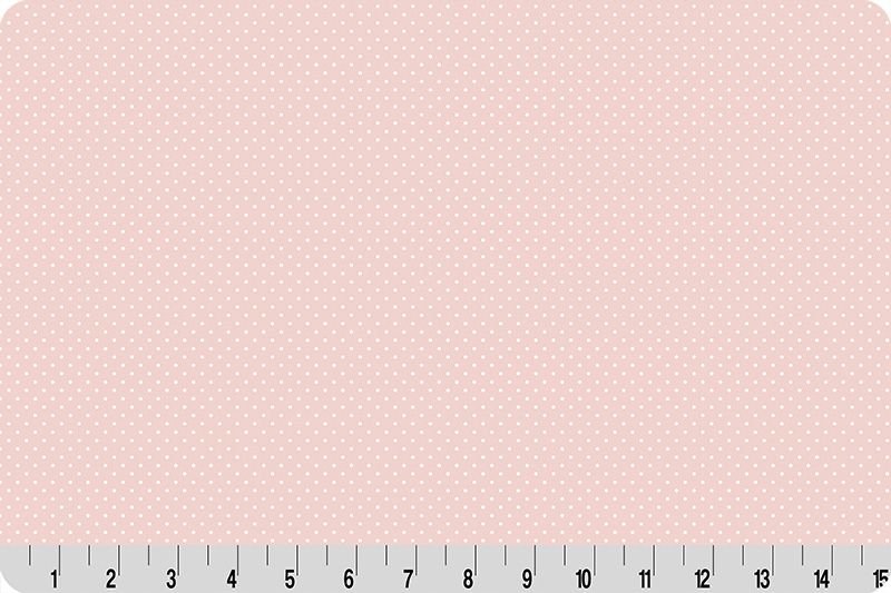 Shannon Fabrics Quilting Cuddle Cottage Rose Lane Bitty Dot Seashell 1.5mm 44" Wide Minky Fabric - On Pins & Needles Quilting Co.
